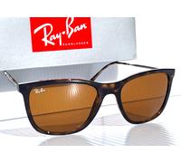 Nuevo ray ban Brillante Montura Tortuga Bronce Lente Mujer Sol RB4344 710/33
