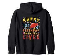 Nuevo Receptor de órgano Divertido Aniversario de trasplante de hígado Sudadera con Capucha