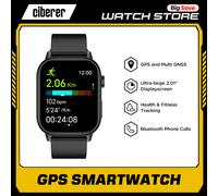 Nuevo reloj inteligente Ciberer QX17 GPS pantalla ultragrande de 2,01 pulgadas GPS y Multi GNSS seguimiento de salud y Fitness llamadas de voz reloj inteligente Black