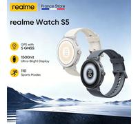 realme Watch S5 Smartwatch, Pantalla AMOLED de 1,43", GPS Independiente, batería de 20 días, 110 Modos Deportivos, 5ATM, versión Bluetooth 5.4, monitoreo de Salud, Ligero y cómodo, Rock Grey