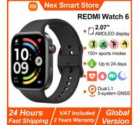 XIAOMI Redmi Watch 6, Reloj Inteligente Mujer y Hombre, Pantalla AMOLED 2.07'', Monitoreo cardíaco, sueño y estrés, 150+ Modos Deportivos, 24 Días de Batería, 5ATM, GPS, iOS & Android, Gris