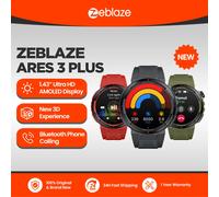 Nuevo reloj inteligente Zeblaze Ares 3 Plus con pantalla HD AMOLED de 1,43 pulgadas y llamadas de voz, nuevo reloj inteligente interactivo 3D con seguimiento de salud y Fitness Flame Red