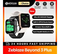 Nuevo Reloj Inteligente Zeblaze Beyond 3 Plus con GPS, Pantalla AMOLED de 1.78'', Alexa Integrada, Hacer/Recibir Llamadas Telefónicas, Reloj Deportivo Inteligente 3ATM Graphite Black