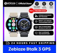 Nuevo reloj inteligente Zeblaze Btalk 3 GPS pantalla AMOLED de 1,43 "doble correa para hacer/responder llamadas telefónicas frecuencia cardíaca SpO2 reloj de seguimiento de estrés Space Gray