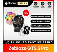 Nuevo reloj inteligente Zeblaze GTS 3 Pro con llamadas de voz pantalla AMOLED HD ultragrande reloj inteligente con seguimiento de salud y Fitness para hombres y mujeres Pearl White