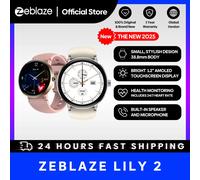Nuevo reloj inteligente Zeblaze Lily 2 con llamadas Bluetooth, pantalla AMOLED de 1,2 ", correas dobles, reloj inteligente con monitoreo de salud para mujer Stardust Silver