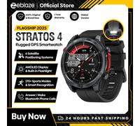 Nuevo reloj inteligente Zeblaze Stratos 4 GPS pantalla AMOLED de 1,43 pulgadas linterna integrada brújula altímetro barométrico reloj inteligente de 5 ATM Electric Orange
