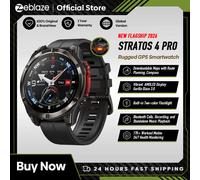 Zeblaze Stratos 4 Pro Bluetooth GPS 44mm Negro Correa Negra