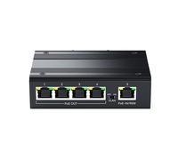 Nuevo Repetidor Industrial Gigabit POE de 4 Puertos, Extensor PoE de 4 Puertos, 1000 Mbps, Aleación de Aluminio, para Riel DIN, Entrada PoE de 90 W