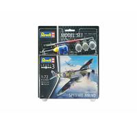 Revell - Model Set Supermarine Spitfire M, en Kit modelo con Base Accesorios, fácil Pegar y para pintarlas, escala 1: 72 (63897)