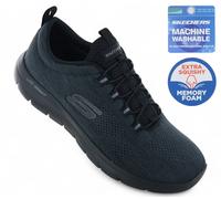NUEVO Skechers Summits Louvin - Zapatillas sin cordones para hombre negras...