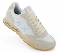 SUN68 Z35105 Zapatillas Con Cordones Tela/Ante Hombre, Color blanco crema., 44 EU