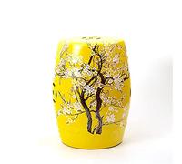 Nuevo Taburete de Tambor Chino for el hogar, Taburete de cerámica for Sala de Estar, Taburete Redondo for jardín, Tambor, Vintage, for Dormitorio, Sala de Estar, jardín(Lemon Yellow)