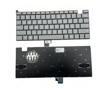 Nuevo teclado US Layout para Microsoft Surface Laptop GO1/2 1943 1963 Teclado gris sin marco con agujeros retroiluminados para huellas dactilares