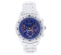 Nuevo Timex Color Plata Acero Inoxidable Cronógrafo Esfera Azul Hombre