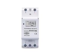 Nuevo tipo Din Rail 2 cables semanales 7 días interruptor de tiempo Digital programable relé temporizador Control AC 220V 230V 12V 24V 48V 16A(30a,48V AC DC)