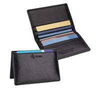 Nuevo Titular de la Tarjeta de RFID KORUMA Genuina protegida - Cuero Real - TUV Certificado - compacta Persona Amada (kuk-77NBL)