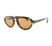 Nuevo Tom Ford MILO-02 TF737 56E 54-21-145 Havana Piloto Completo Rim Unisex Sol