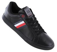 Tommy Hilfiger Sneaker con Suela Cupsole Hombre, Negro (Triple Black), 44