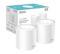 [NUEVO]TP-Link Deco X1500(2 Pack)-AX1500 Whole Home Mesh Wi-Fi 6 System-Cobertura hasta 600 m2, 3X Puertos GigabIt por Unidad, Banda 160MHz Canal, ODFMA, 1024QAM, Color Blanco