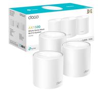 [Nuevo] TP-Link Deco X1500 (3-Pack) - Sistema WiFi 6 Mesh IA, AX1500 Doble Banda 2.4 GHz/5 GHz, Cobertura hasta 520 m2, 3X Puertos Gigabit por Unidad, 160MHz, ODFMA, 1024QAM, Control Parental