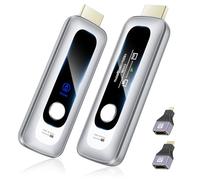 Nuevo transmisor y receptor HDMI inalámbrico de 328 pies/100 m extensor | Plug & Play con pantalla LED 4K decodificación 1080P salida 2.4G+5G para video y audio para monitor desde portátil/PC