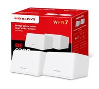 【Nuevo Wi-Fi7】 Mercusys Halo H47BE(2-Pack) - BE9300 Tri-Band Wi-Fi Mesh 7, hasta 9.3 Gbps, Cobertura de hasta 550 m², 3X 2.5G Puertos, fácil config de App | Conecta más de 200 Dispositivos