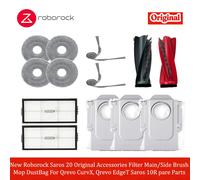 Nuevos Accesorios Originales Roborock Saros 20: Filtro, Cepillo Principal/Lateral, Mopa, Bolsa para Polvo para Qrevo CurvX, EdgeT Saros 10R, Repuestos saros 20 Pack2