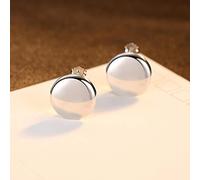 Nuevos Aretes Redondos De Plata Pura Sólida para Mujer Joyería Fina Plata De Ley 925