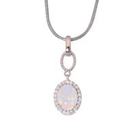 Nuevos collares de ópalo de fuego blanco unisex 2026 y colgantes colgantes con plata plateado chapado en placa llena de lujo de lujo totalmente judío joyas de decoración de mujeres joyas