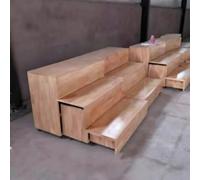 Nuevos escalones móviles plegables, escalones de baile móviles de tres niveles for el aula de música escolar, elevadores de escalones de escalera móviles plegables, escenario de coro de plástico PE(B)