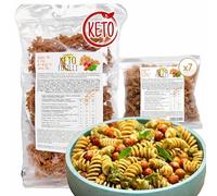 Nuevos FUSILLI KETO Line@diet | 7 porciones individuales de 50 g de fusilli cetogénico | bajo en carbohidratos y 0,2 g de azúcar, rico en fibra y proteínas | 350g