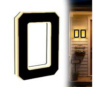 Nuevos Números Solares para Casa para Exterior, Números de Dirección Iluminados para Casa, Señal de Dirección LED Impermeable IP65,Montaje con Adhesivo o Tornillo sin Taladro, De Anochecer al A 0 9in