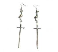 Nuevos pendientes de Tarot con forma de mano de espada grande, joyería gótica medieval, bruja misteriosa, regalo clásico de moda para mu