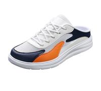 Nuevos Zapatos de Malla para Parejas de otoño, un pie Perezoso, sin tacón, Medias Zapatillas, Zapatos Deportivos Informales (Orange, 44)