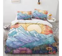 NUEYSP Funda Nordica Cama 135 Flor De La Pradera Infantil Fundas Nordicas Cama 135 para Juvenil con Cremallera Cómodo Microfibra Fundas Nordicas 200x220 cm + 2 Funda de Almohada 50x75 cm