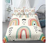 NUEYSP Funda Nordica Cama 150 Arcoíris Infantil Fundas Nordicas Cama 150 para Adultos con Cremallera Cómodo Microfibra Fundas Nordicas 220x240 cm + 2 Funda de Almohada 50x75 cm