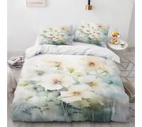 NUEYSP Funda Nordica Cama 90 Flores Infantil Fundas Nordicas Cama 90 para Juvenil con Cremallera Cómodo Microfibra Fundas Nordicas 150x220 cm + 1 Funda de Almohada 50x80 cm
