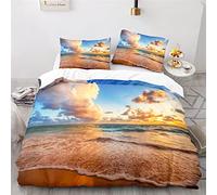 NUEYSP Fundas Nordicas Cama 150 Playa Fundas Edredón Nórdico 240x220 cm con 2 Fundas de Almohada 50x80cm, Juego de Funda Nórdica de Microfibra Muy Suave Transpirable para Niños Adultos