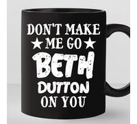 Nufar Don't Make Me Go Dutton On You Happy Birthday or Christmas Valentines Couples Coffee Mugs Funny Friend Cute Lovers Gifts 325 ml Tea Cup for Women and Men, Black or White 2