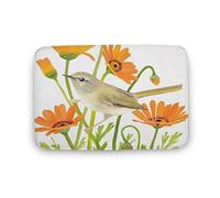 Nufar Love Birds - Tapete de metal personalizado para decoración de mascotas, regalo para amantes de los pájaros, felpudo de gato, tapete de puerta de colibrí, tapete de comida, tapete de amigos