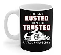 Nufar Rat-Rod If It isn't Rusted It Can't be Trusted Ratrod Novedosa Tazas de 325 ml Taza de café farmacéutico divertida taza de té regalo para hombres mujeres amigos, de04A81