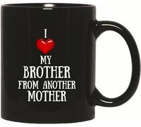 Nufar Taza de café con texto en inglés "I Love My Brothers from Another Mother", taza de café de cerámica de 325 ml, taza de té divertida, de13bB20