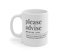 Nufar Taza de cerámica con texto en inglés "Please Advise Funny Definition" de 325 ml, taza de café novedosa, 24ja13maA241