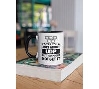 Nufar Taza de ciencia informática, con texto en inglés "I'd Tell you a Joke About UDP, Sysadmin Taza de cerámica de 325 ml, taza de té, de29mbB77