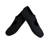 NuFoot Mary Janes Women's Shoes, Best Foldable & Flexible Flats, Travel & Exercise Shoes, Dance Shoes, Yoga Socks, Indoor Shoes, Slippers, Black, Large