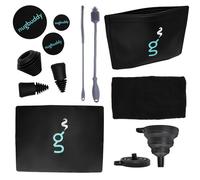 nugbuddy Kit de limpieza de vidrio - Accesorios de silicona reutilizables - Kit completo para limpiar tu pieza, solo tienes que añadir limpiador - Bolsa de remojo reutilizable, cepillos, alfombrilla,