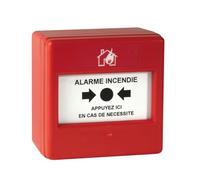 NUGELEC NUG30316 - Disparador Manual de Membrana sin indicador saliente, Color Rojo