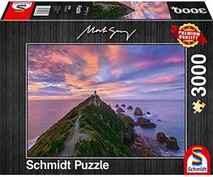 Nugget Point Lighthouse, The Catlins, South Island - New Zealand - Puzzle Mark Gray 3000 Teile