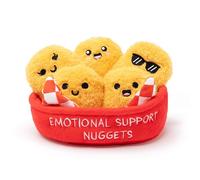 Nuggets de pollo de apoyo emocional de animales de peluche y juguetes relacionados, juguetes esponjosos y peluches, grandes ideas de regalo para seres queridos de todas las edades, incluye 5 peluches